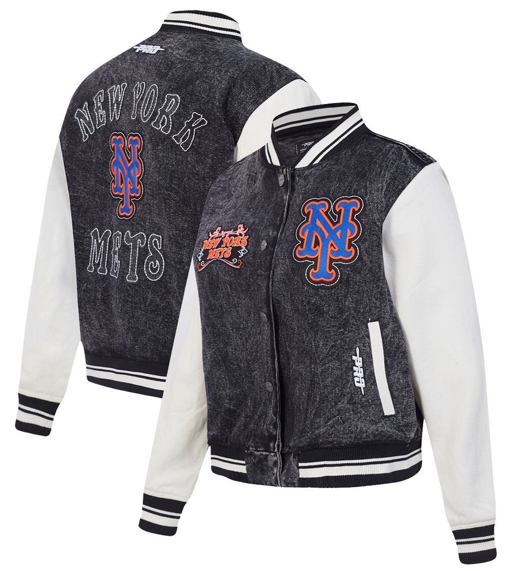 Pro Standard Women's New York Mets Black Rebel Athletics Denim Jacket product image