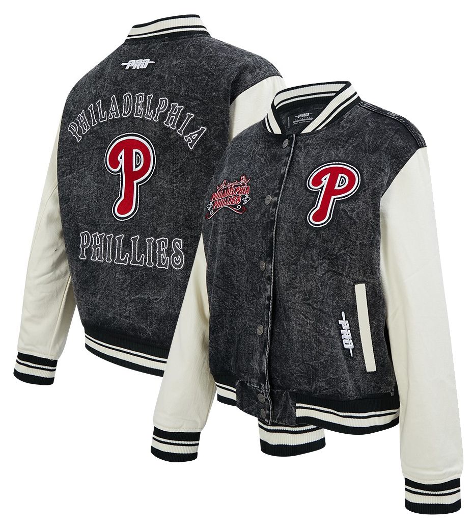 Pro Standard Women's Philadelphia Phillies Black Rebel Athletics Denim Jacket product image