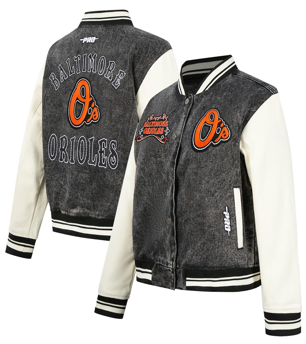 Pro Standard Women's Baltimore Orioles Black Rebel Athletics Denim Jacket product image