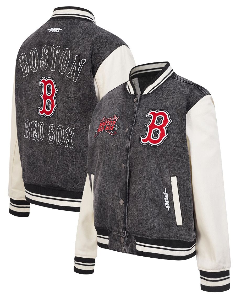 Pro Standard Women's Boston Red Sox Black Rebel Athletics Denim Jacket product image