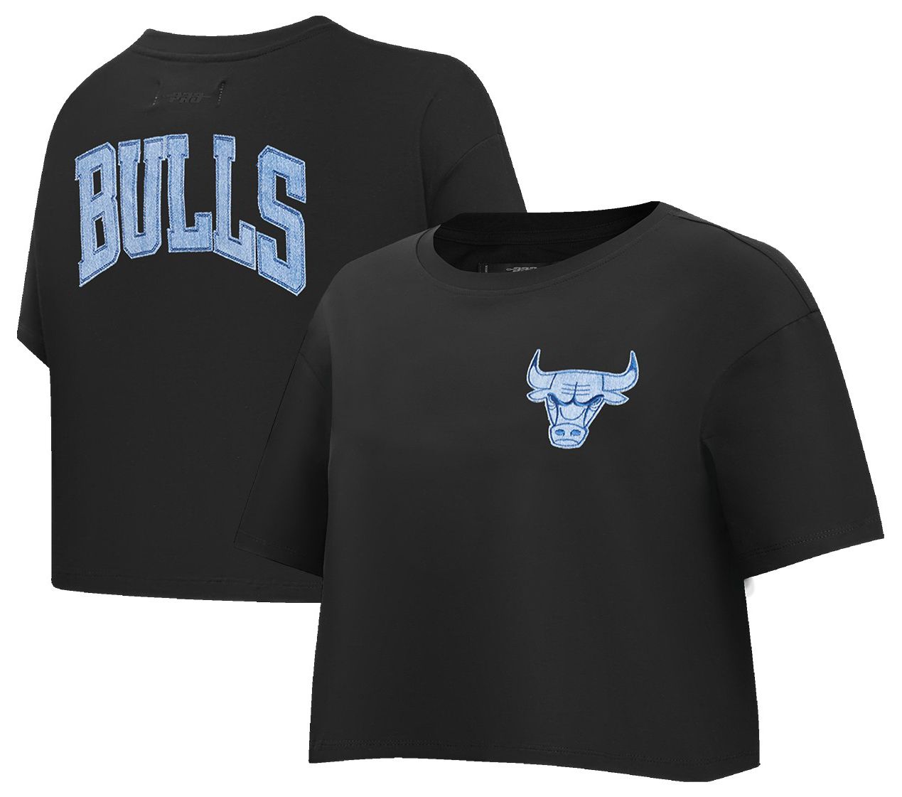 Pro Standard Women's Chicago Bulls Black Varsity Blues Boxy T-Shirt product image