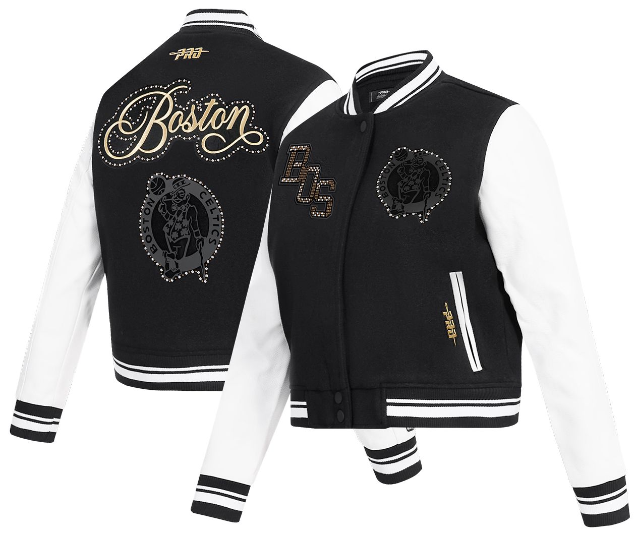 Pro Standard Women's Boston Celtics Black Renegade Wool Jacket product image