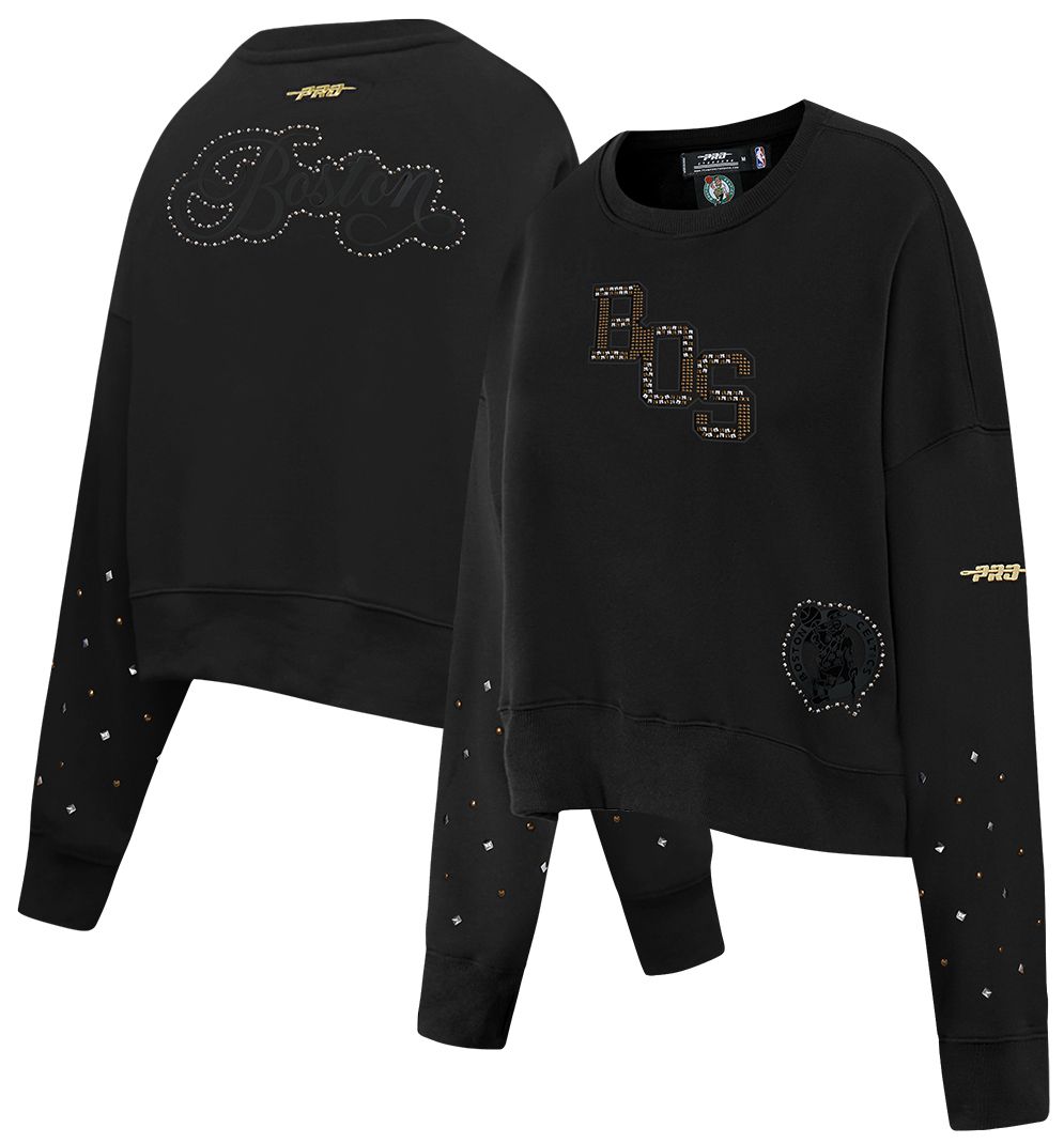 Pro Standard Women's Boston Celtics Black Renegade Crewneck Sweatshirt product image