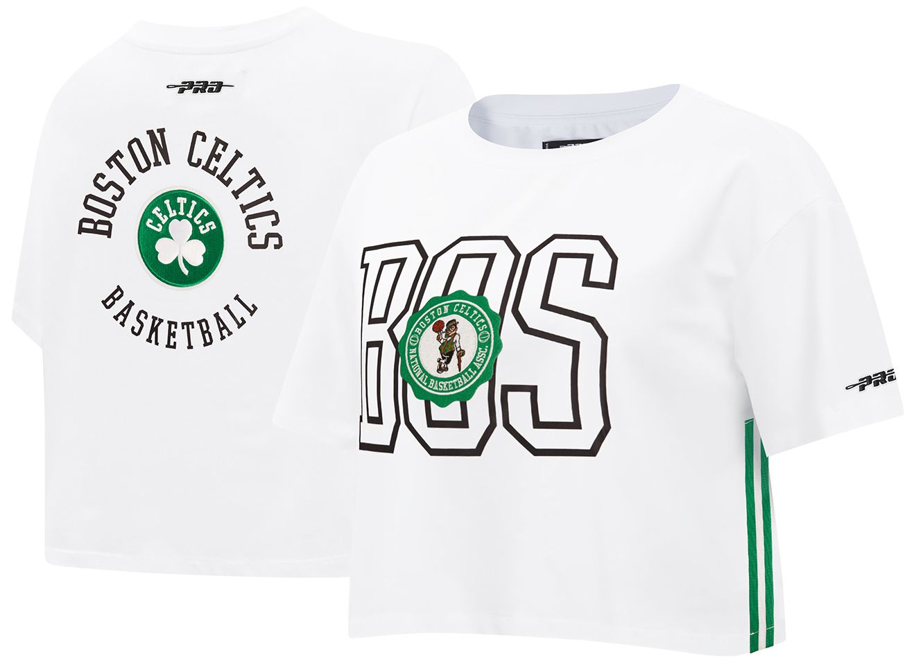Pro Standard Women's Boston Celtics White Crest Emblem Boxy T-Shirt product image