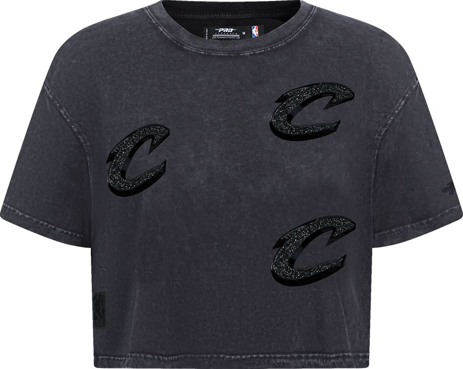 Pro Standard Women's Cleveland Cavaliers Black Crystalline Boxy Cropped T-Shirt product image