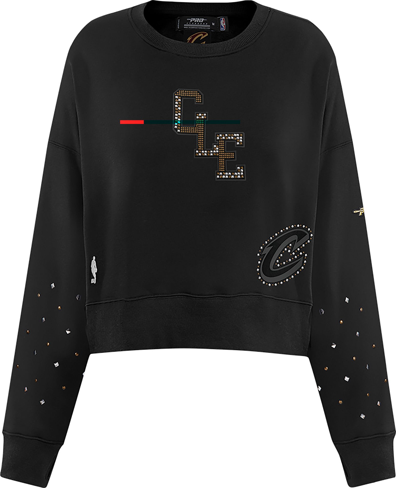 Pro Standard Women's Cleveland Cavaliers Black Renegade Crewneck Sweatshirt product image