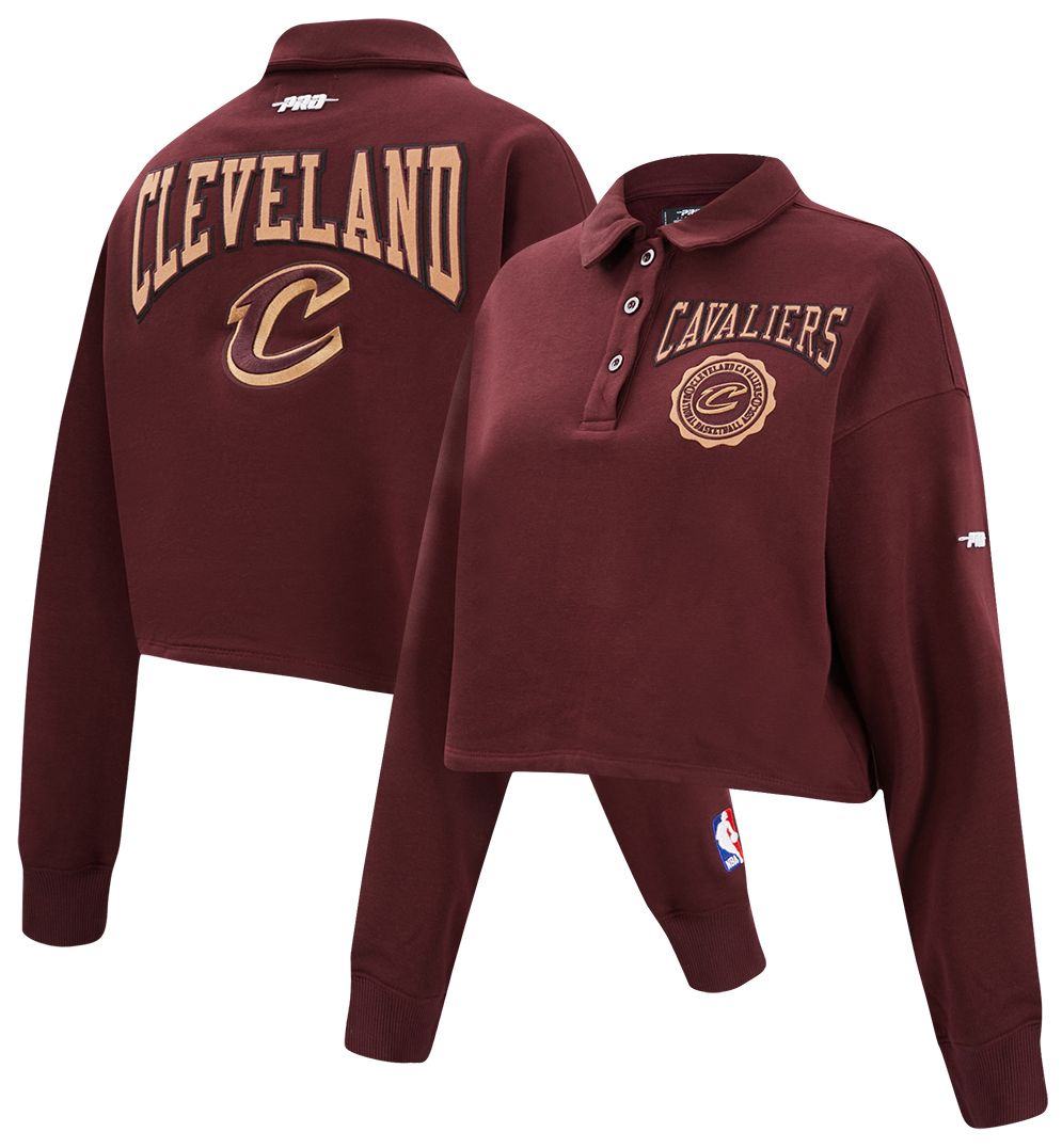 Pro Standard Women's Cleveland Cavaliers Wine Crest Emblem Long Sleeve Polo product image