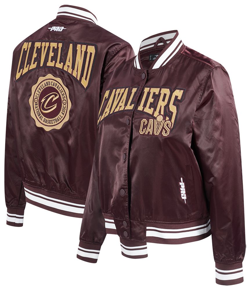 Pro Standard Women's Cleveland Cavaliers Wine Crest Emblem Full-Zip Satin Jacket product image