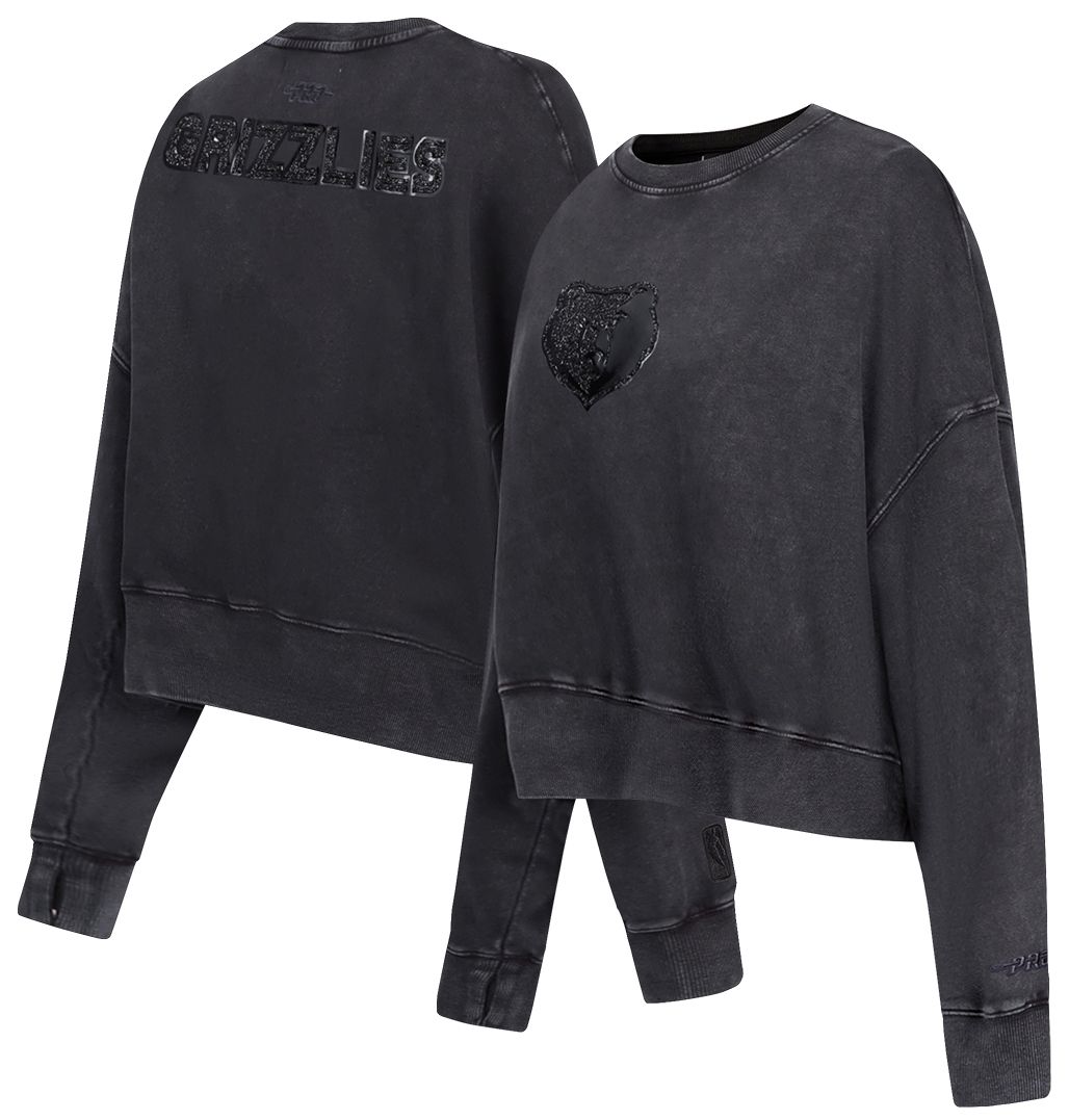 Pro Standard Women's Memphis Grizzlies Black Crystalline Crew Pullover Sweatshirt product image