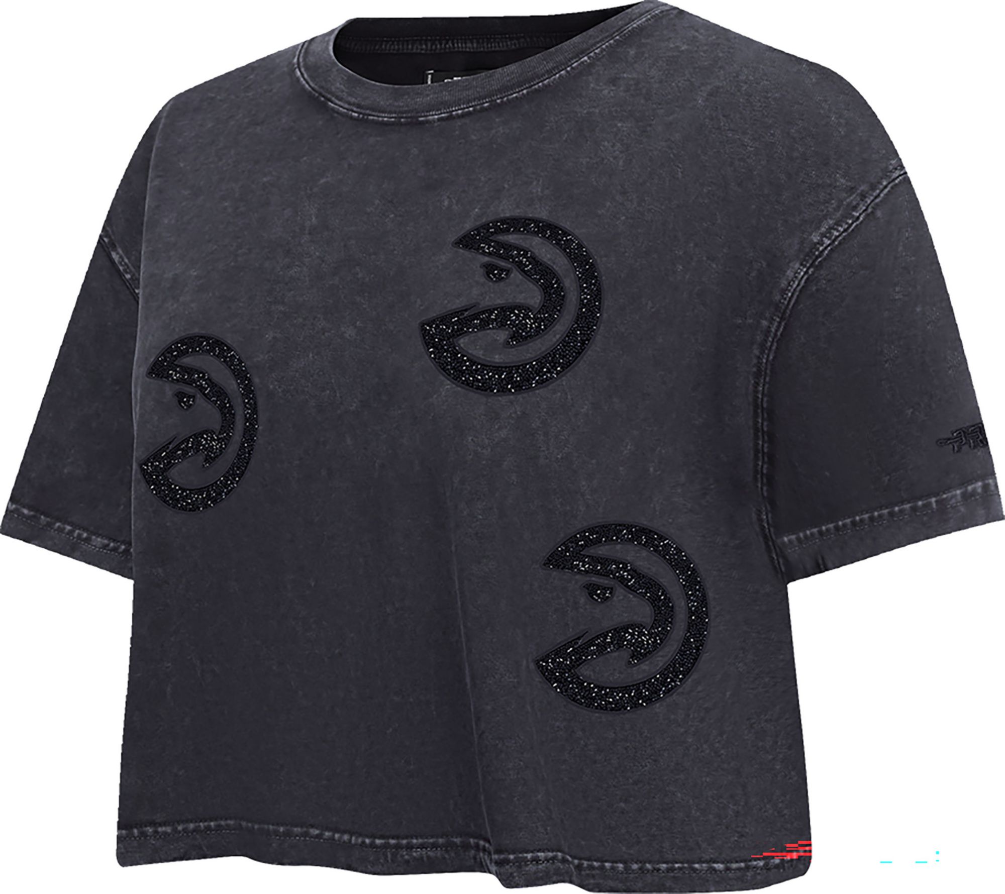 Pro Standard Women's Atlanta Hawks Black Crystalline Boxy Short Sleeve T-Shirt product image