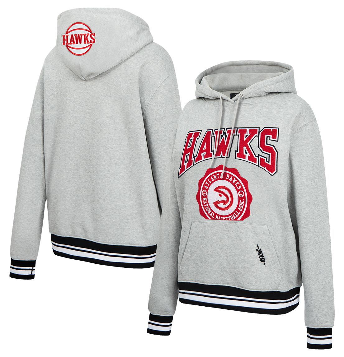 Pro Standard Women's Atlanta Hawks Grey Crest Emblem Hoodie product image