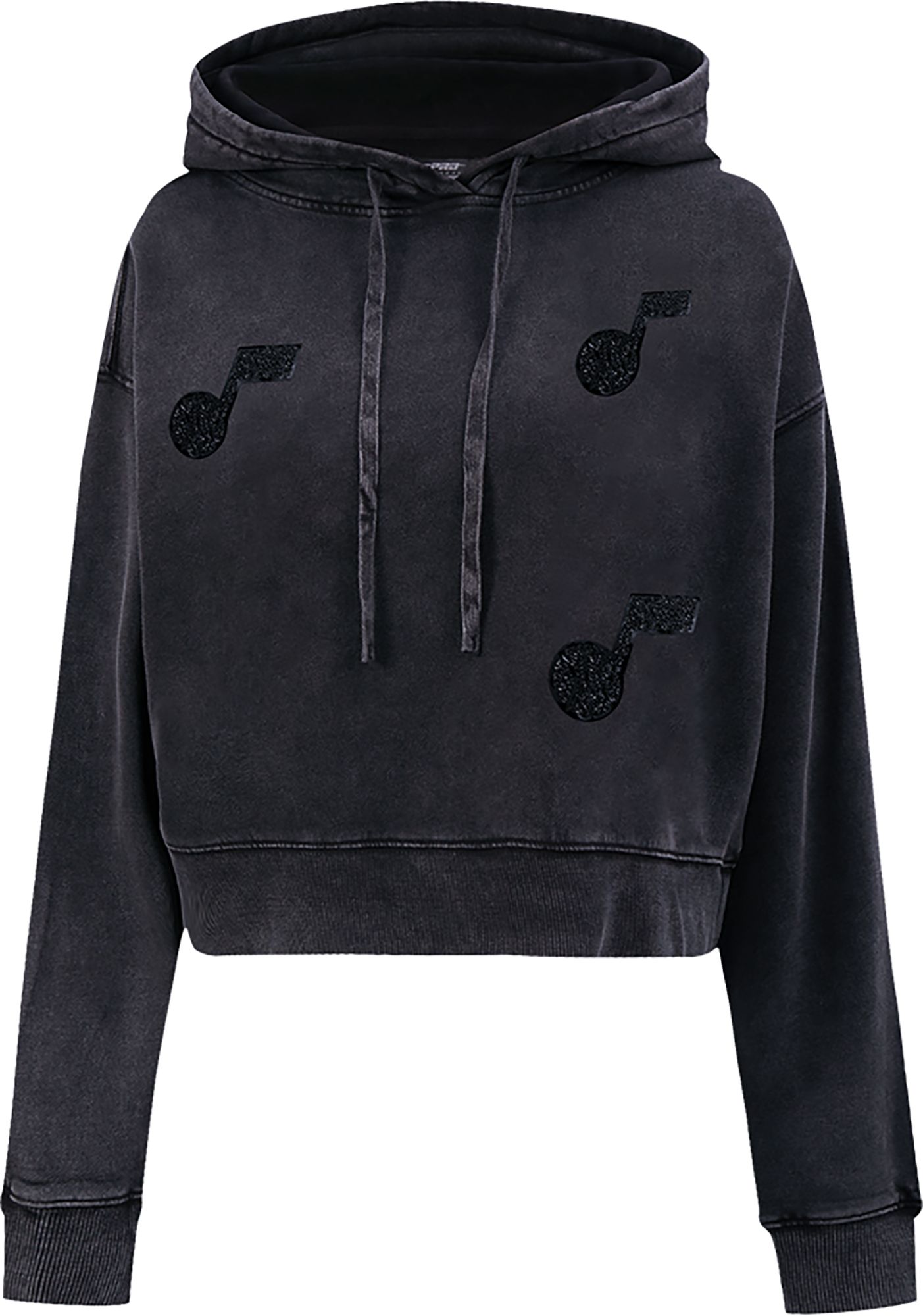 Pro Standard Women's Utah Jazz Black Crystalline Cropped Pullover Hoodie product image