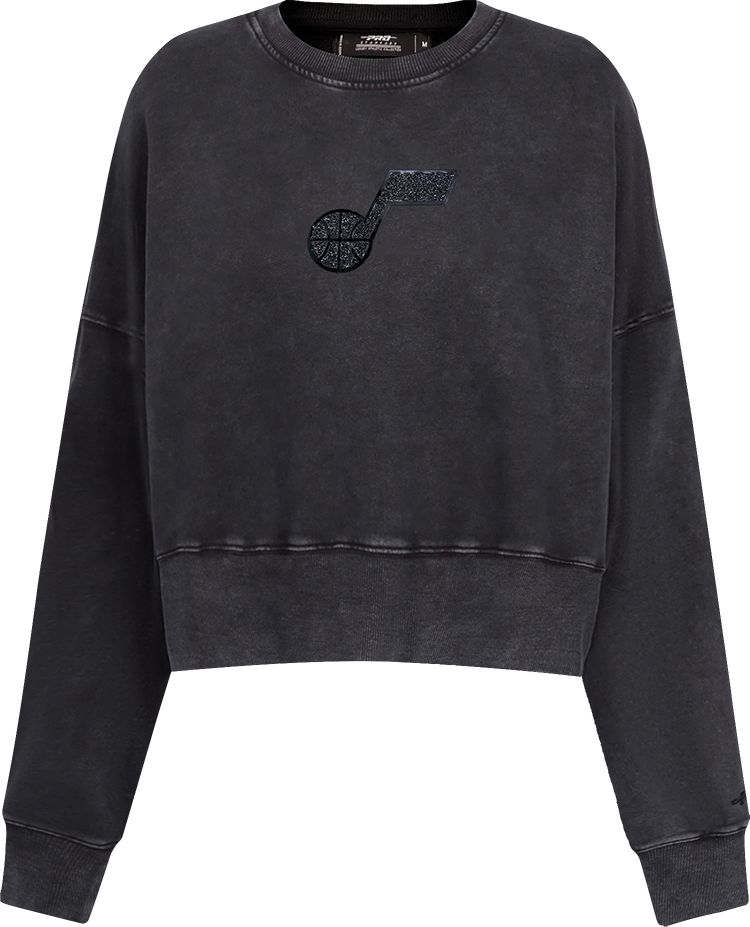 Pro Standard Women's Utah Jazz Black Crystalline Crewneck Sweatshirt product image