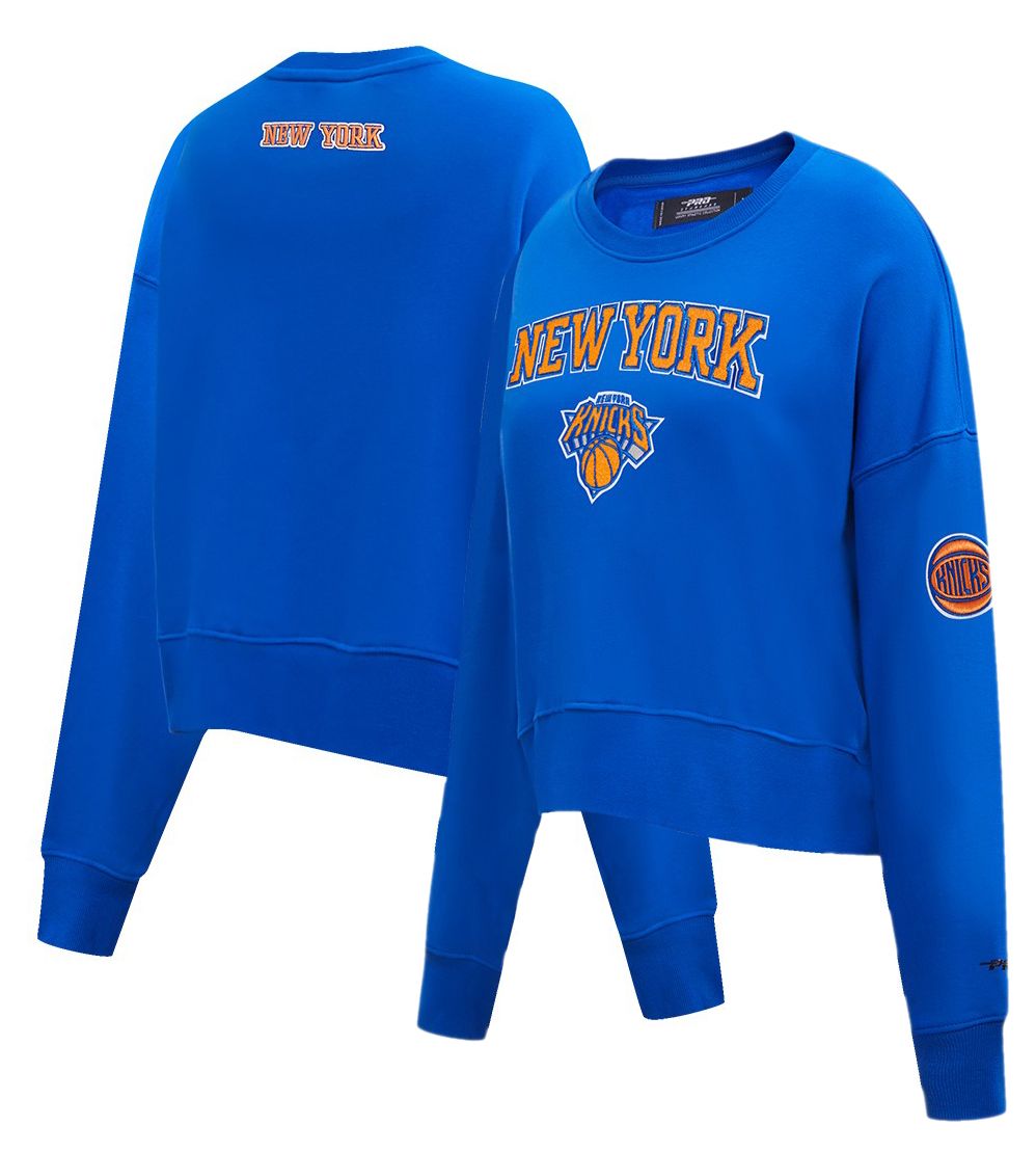 Pro Standard Women's New York Knicks Blue Classic Fleece Crewneck Sweatshirt product image