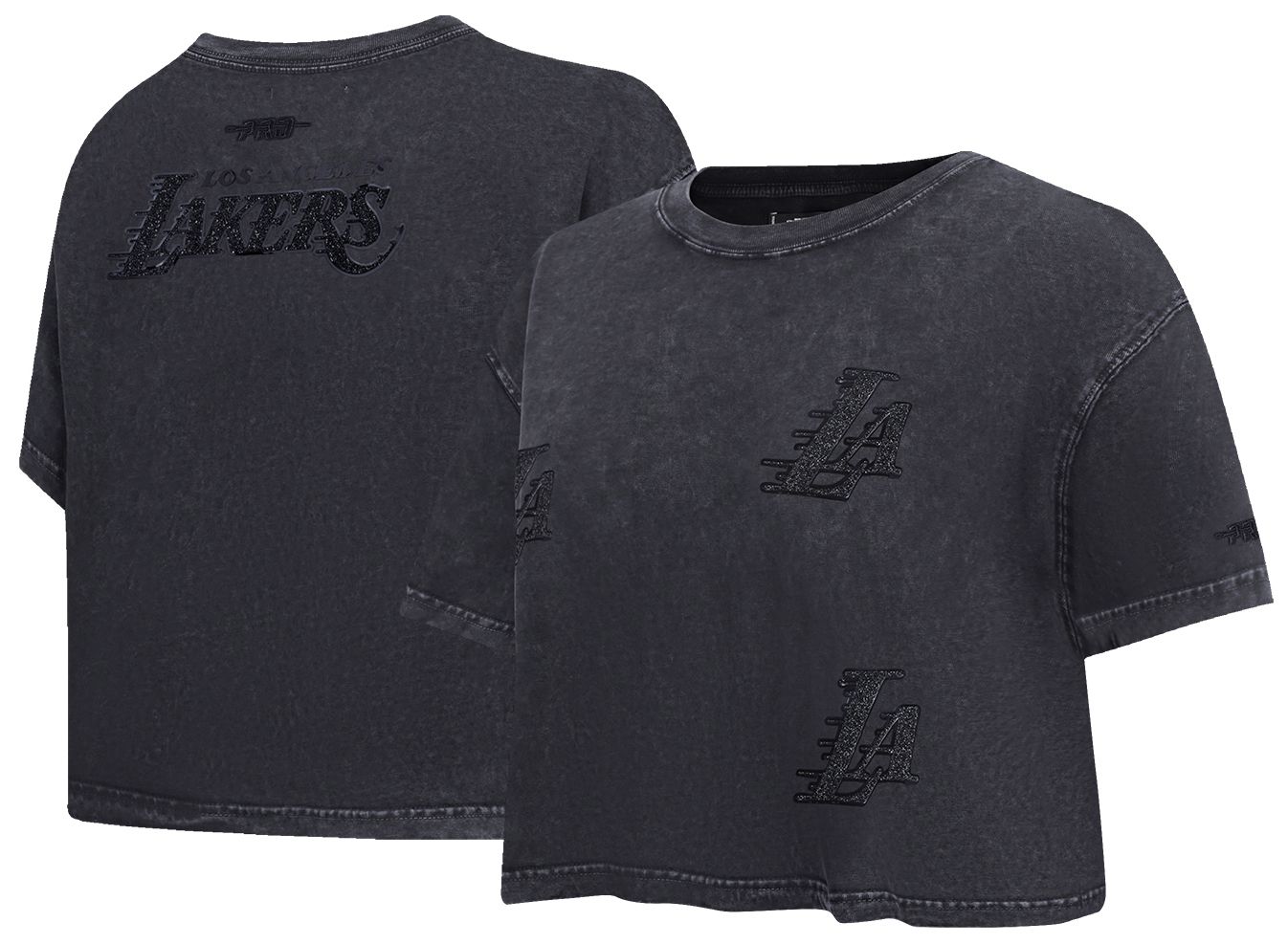 Pro Standard Women's Los Angeles Lakers Black Crystalline Boxy Short Sleeve T-Shirt product image