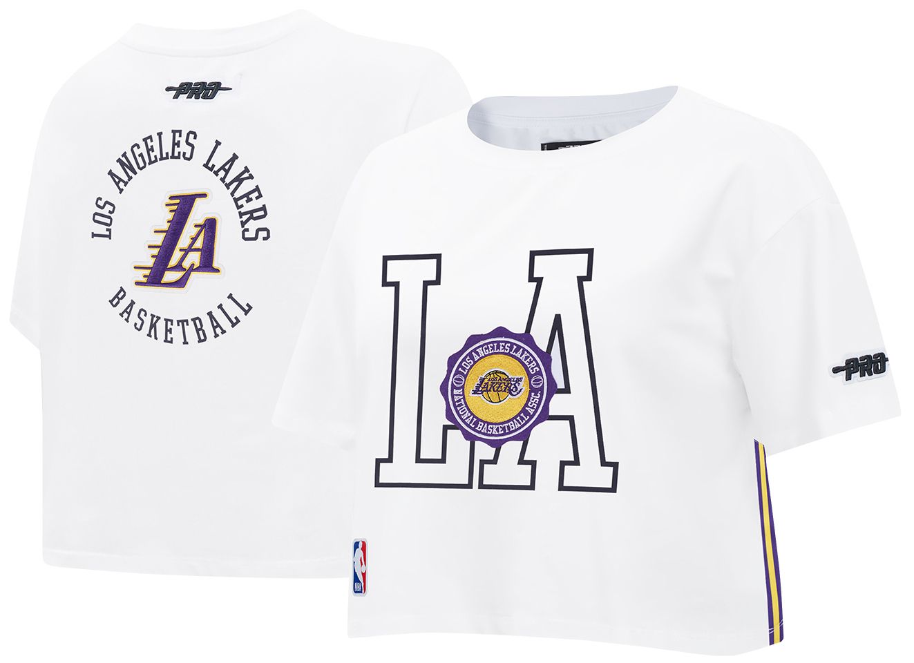 Pro Standard Women's Los Angeles Lakers White Crest Emblem Boxy T-Shirt product image