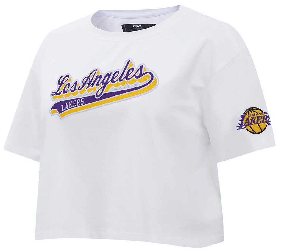 Pro Standard Women's Los Angeles Lakers Script White Boxy T-Shirt product image