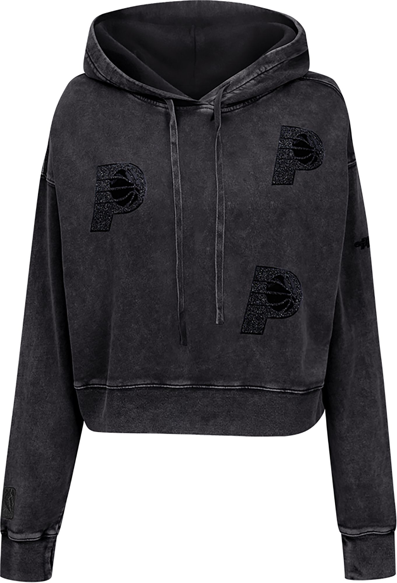 Pro Standard Women's Indiana Pacers Black Crystalline Cropped Pullover Hoodie product image