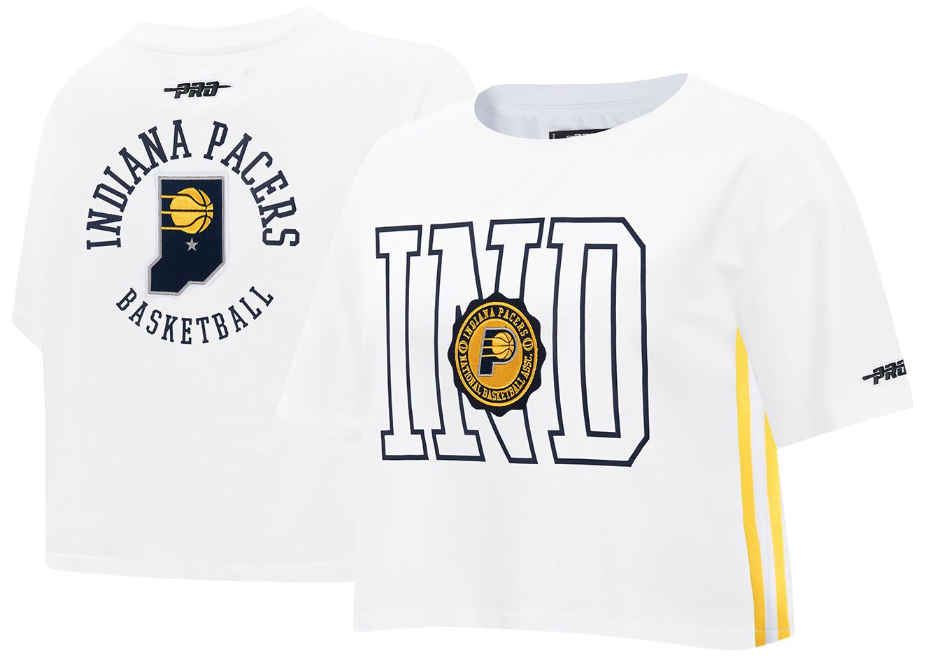 Pro Standard Women's Indiana Pacers White Crest Emblem Boxy T-Shirt product image