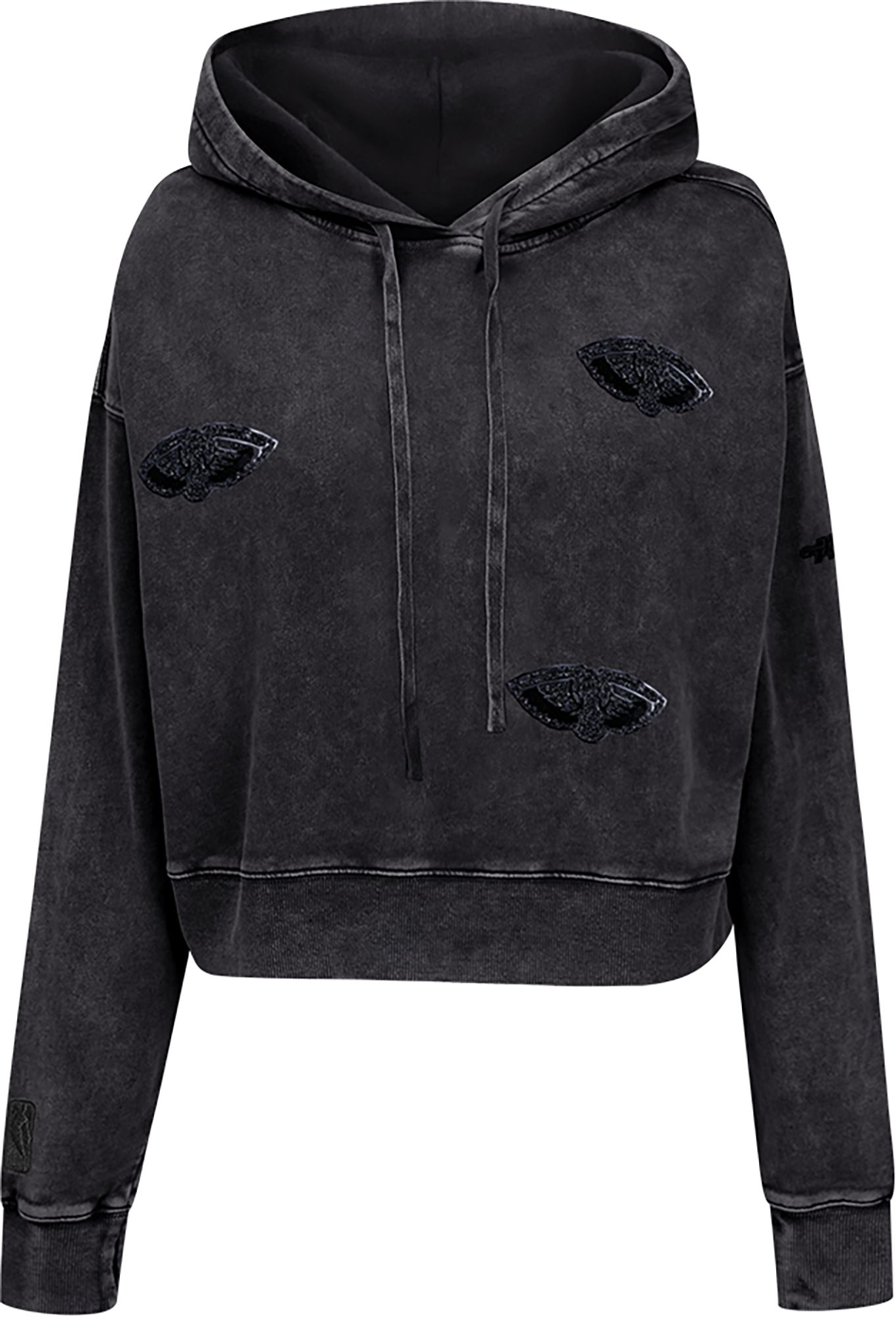 Pro Standard Women's Dallas Cowboys Black Crystalline Cropped Pullover Hoodie product image