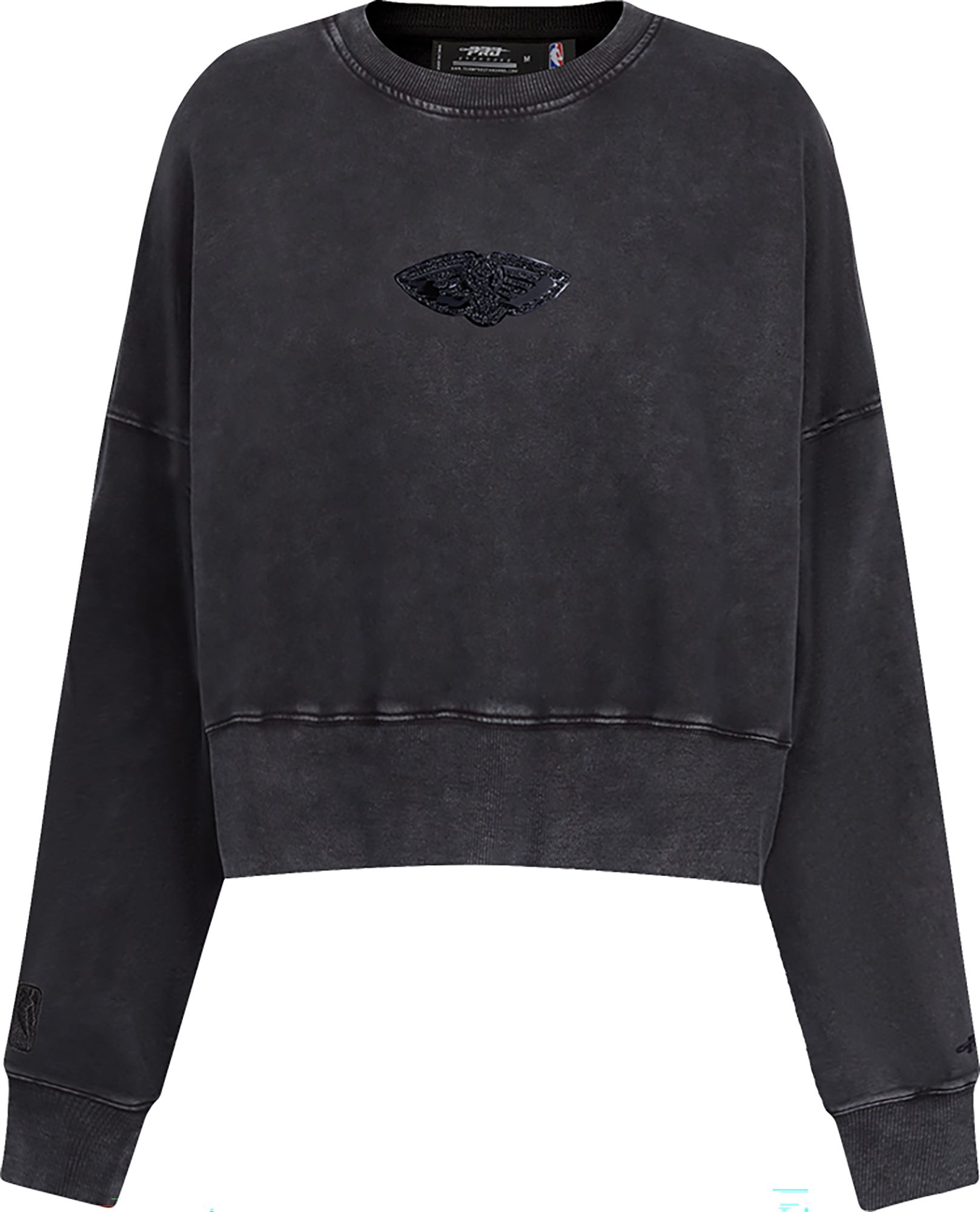 Pro Standard Women's New Orleans Pelicans Black Crystalline Crew Pullover Sweatshirt product image