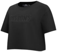 Pro Standard Women's Detroit Pistons Black Neutral Boxy Cropped T