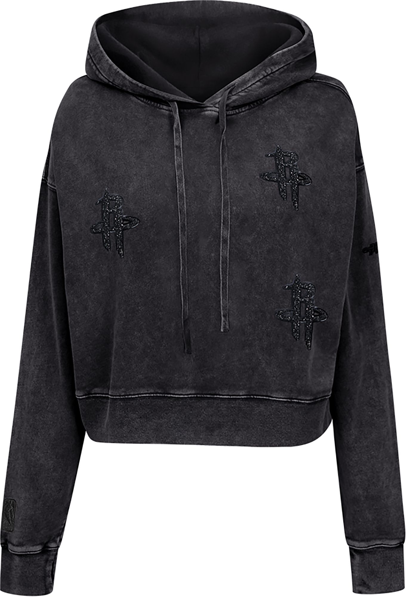 Pro Standard Women's Houston Rockets Black Crystalline Cropped Pullover Hoodie product image