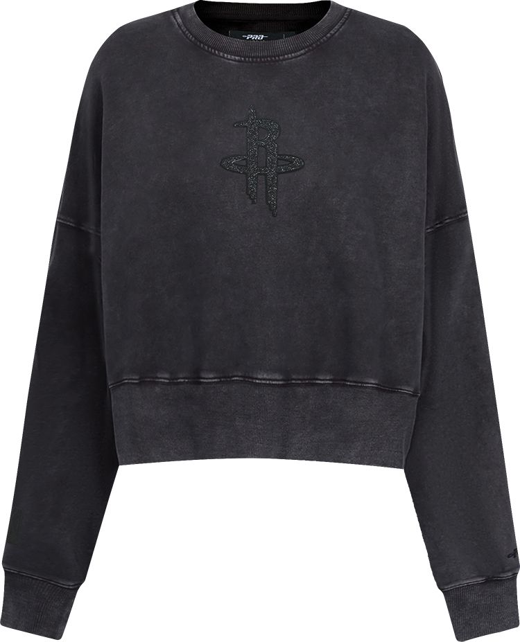 Pro Standard Women's Houston Rockets Black Crystalline Crewneck Sweatshirt product image