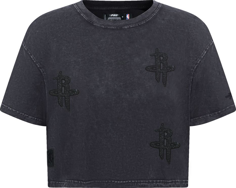 Pro Standard Women's Houston Rockets Black Crystalline Boxy Cropped T-Shirt product image