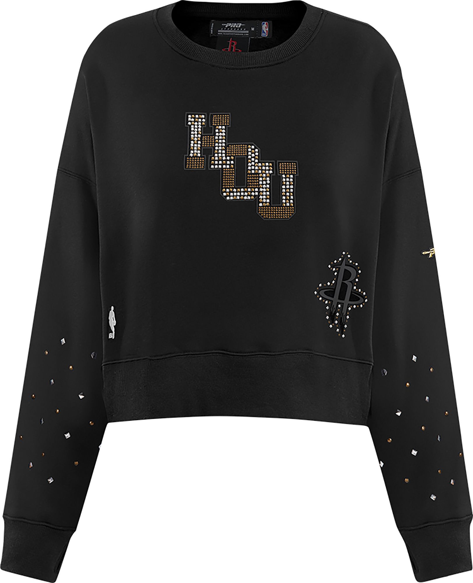 Pro Standard Women's Houston Rockets Black Renegade Crewneck Sweatshirt product image
