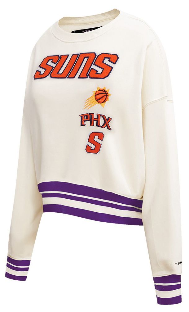 Pro Standard Women's Phoenix Suns Off White Retro Classic Fleece Crewneck Sweatshirt product image