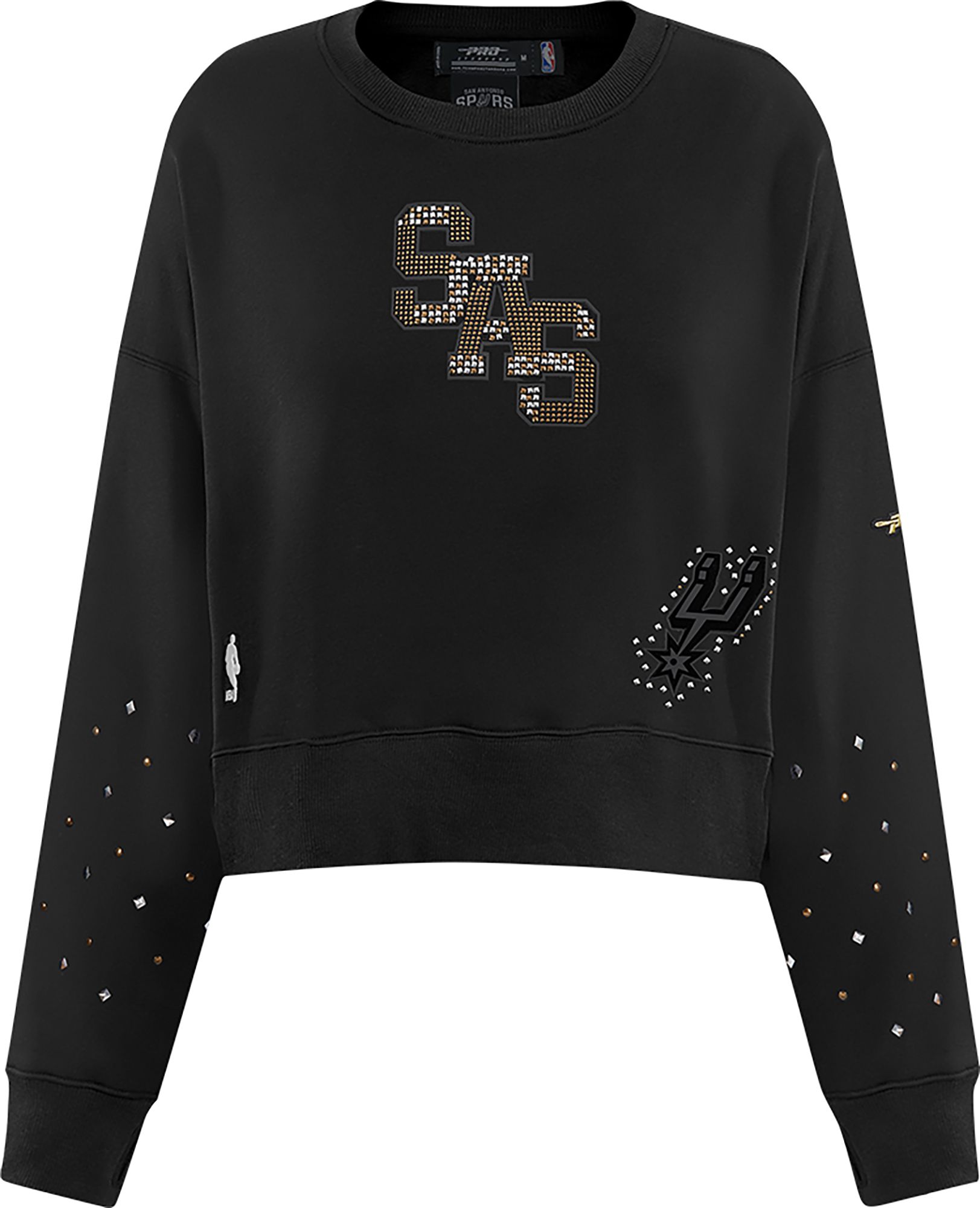 Pro Standard Women's San Antonio Spurs Black Renegade Crewneck Sweatshirt product image
