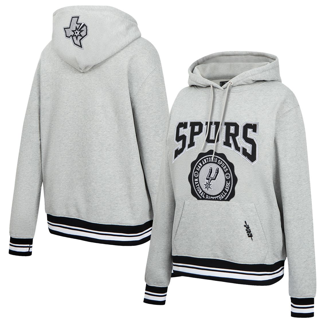 Pro Standard Women's San Antonio Spurs Grey Crest Emblem Hoodie product image