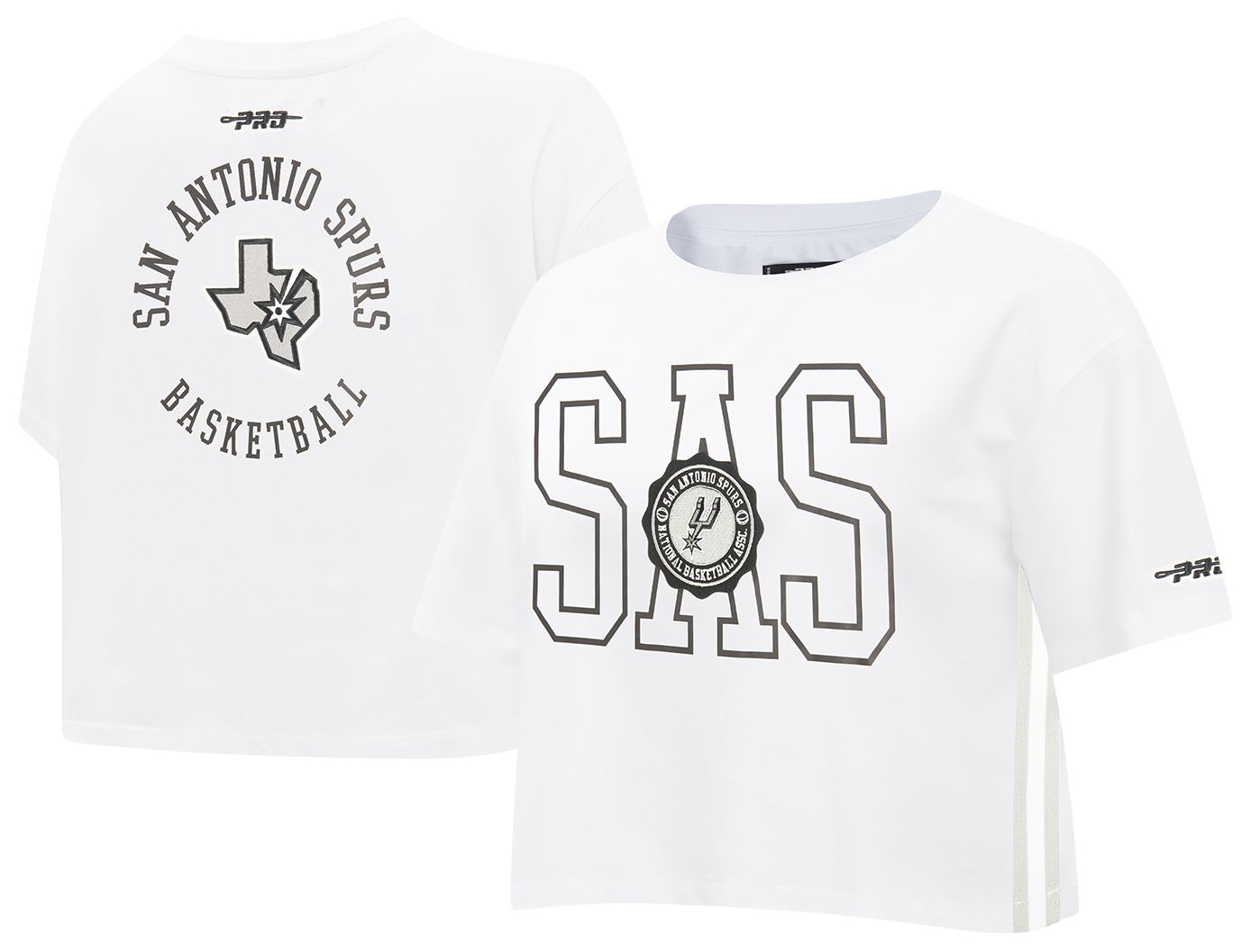 Pro Standard Women's San Antonio Spurs White Crest Emblem Boxy T-Shirt product image