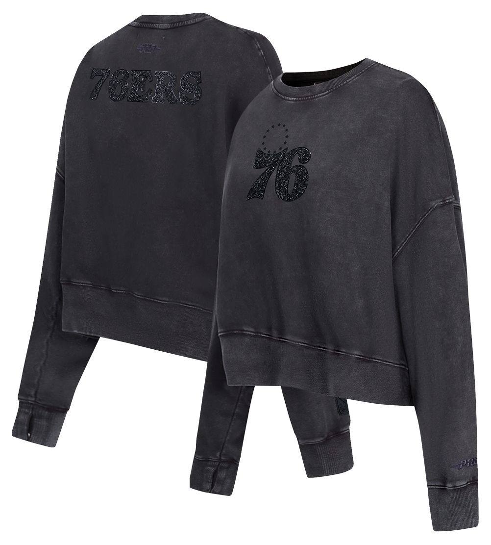 Pro Standard Women's Dallas Cowboys Black Crystalline Crew Pullover Sweatshirt product image