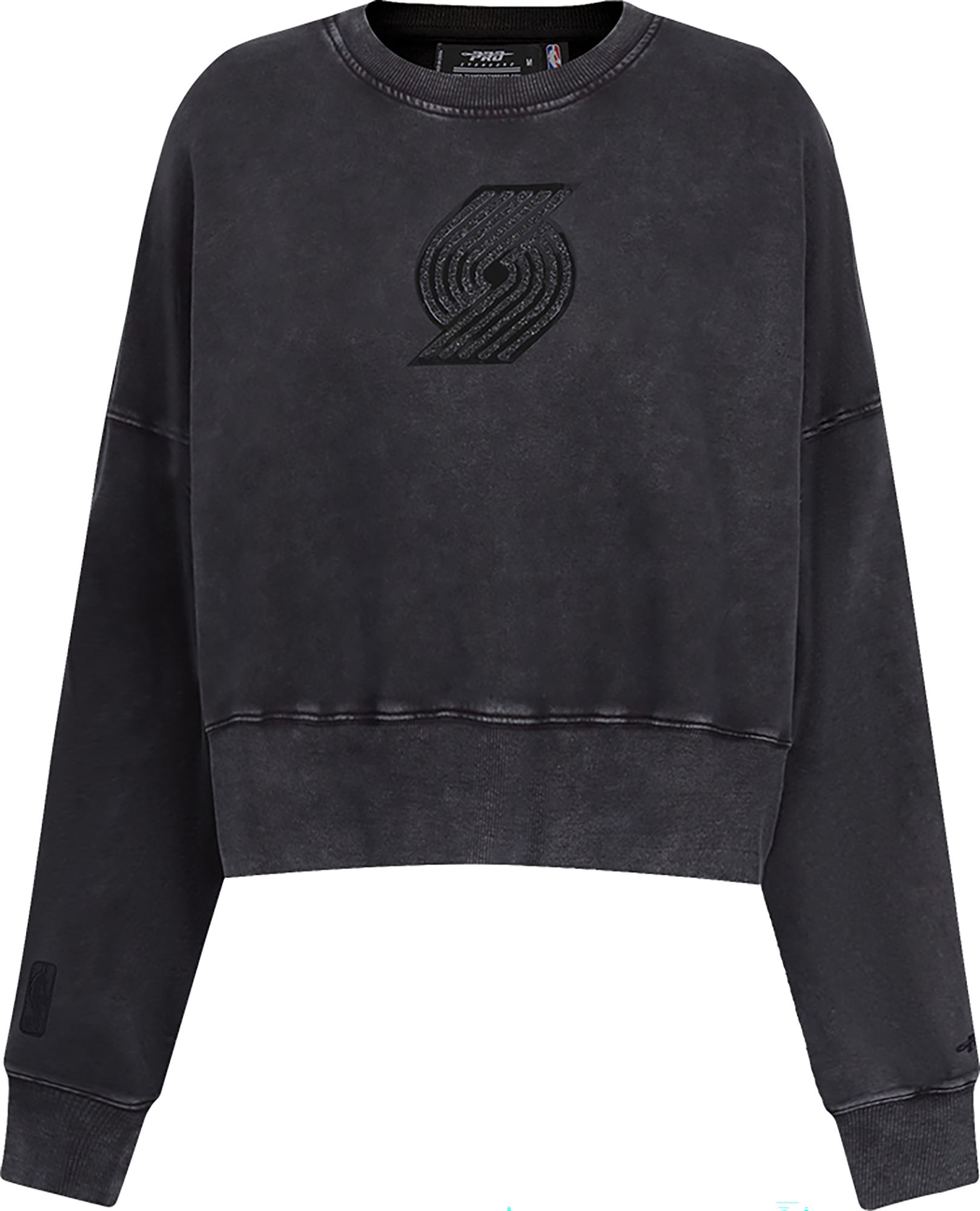 Pro Standard Women's Portland Trail Blazers Black Crystalline Crew Pullover Sweatshirt product image