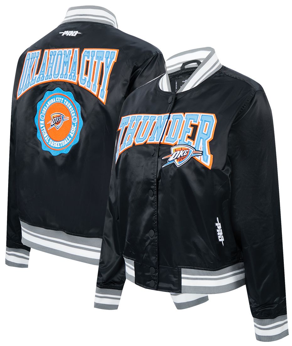 Pro Standard Women's Oklahoma City Thunder Black Crest Emblem Full-Zip Satin Jacket product image