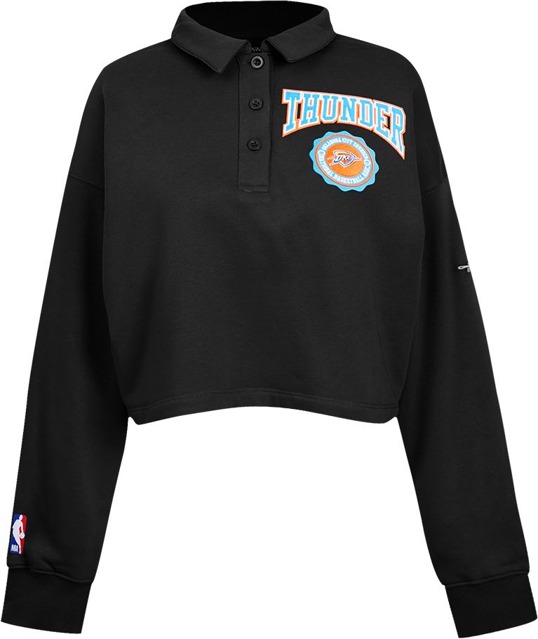 Pro Standard Women's Oklahoma City Thunder Black Crest Emblem Long Sleeve Polo product image