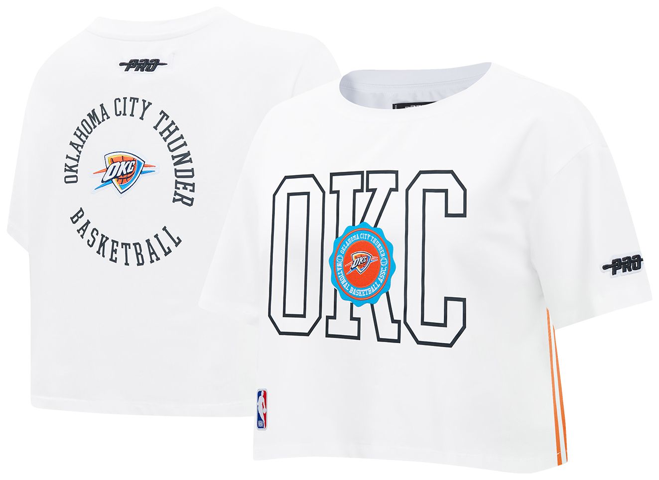 Pro Standard Women's Oklahoma City Thunder White Crest Emblem Boxy T-Shirt product image