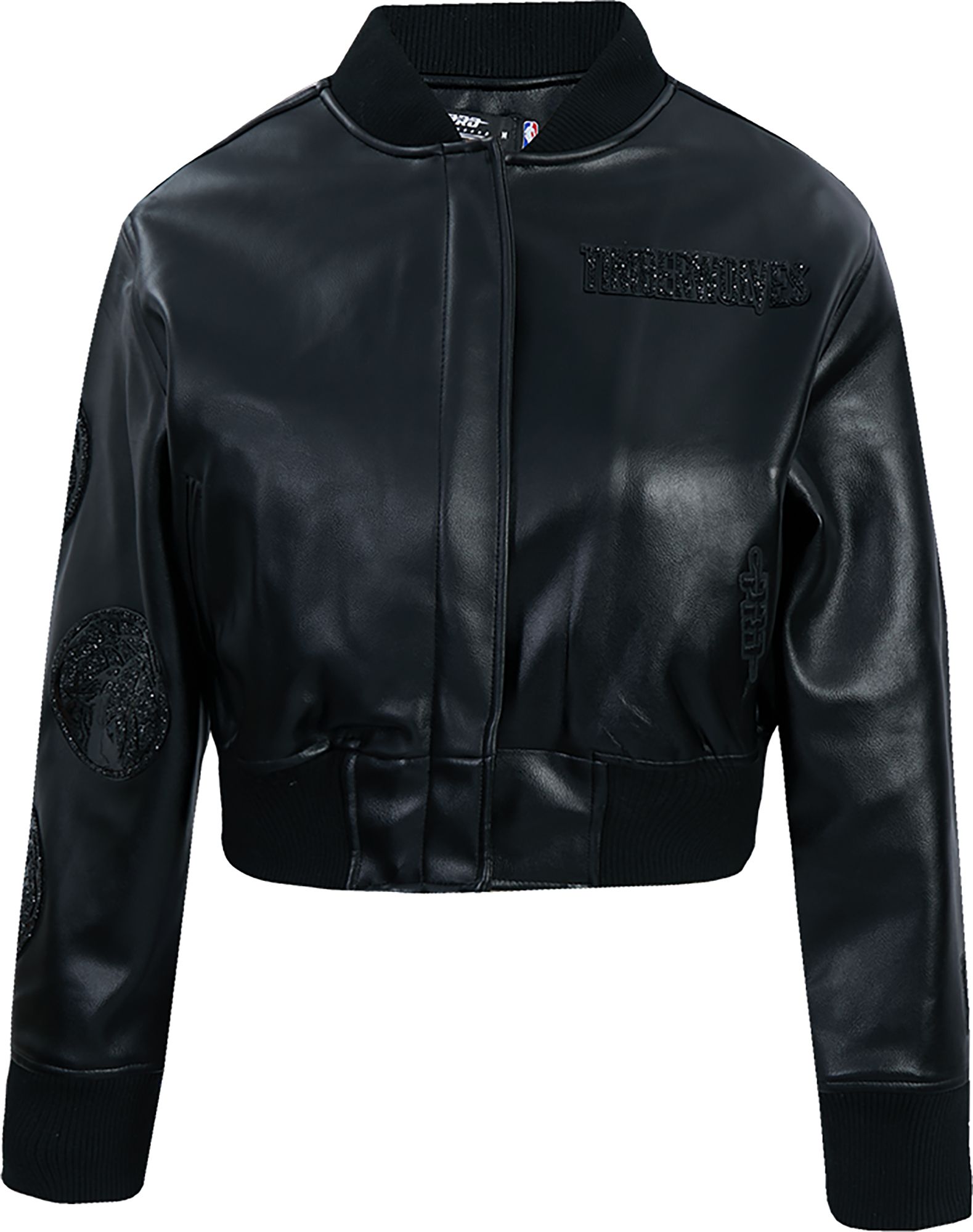 Pro Standard Women's Minnesota Timberwolves Black Full-Zip Leather Jacket product image