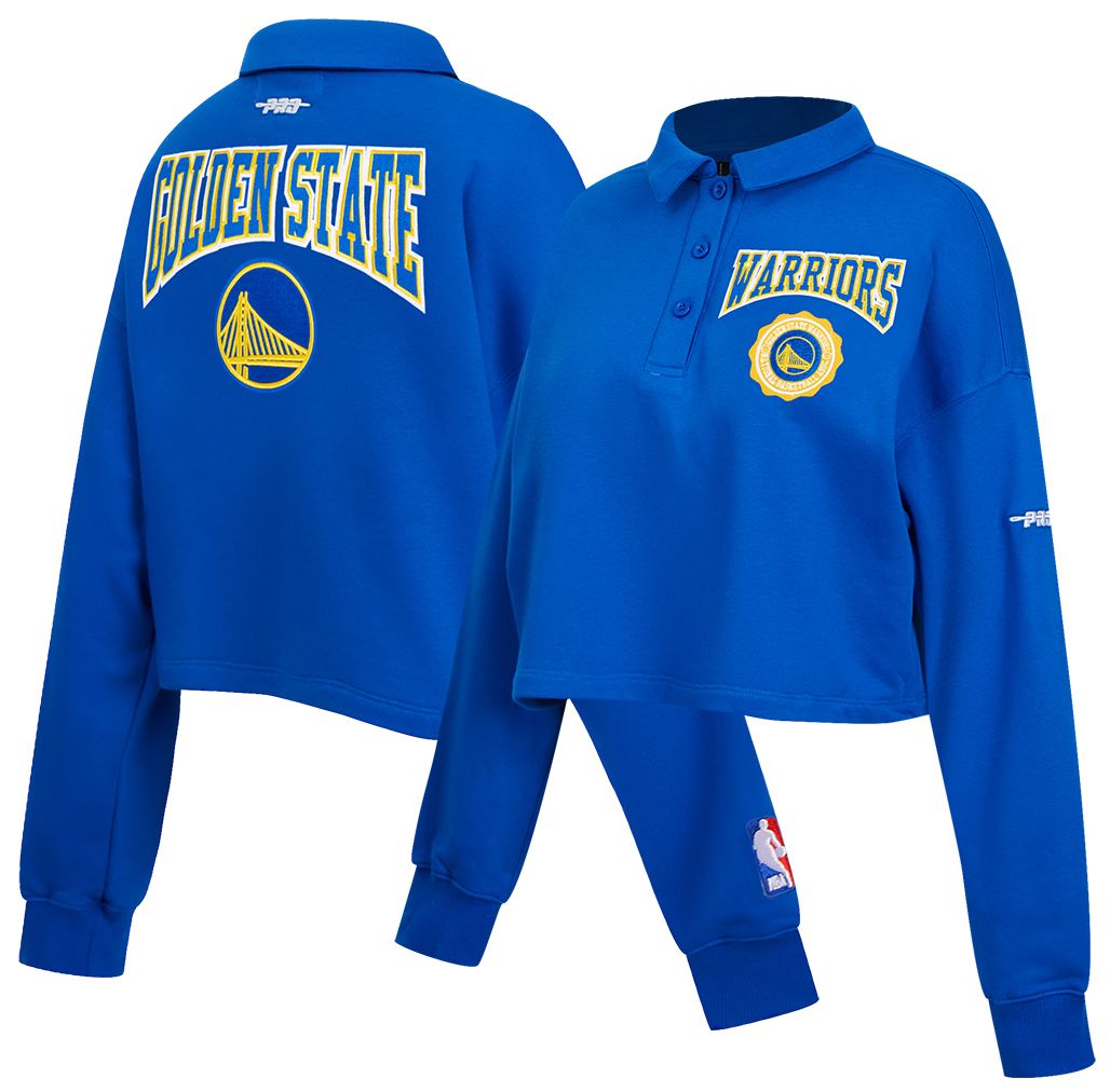 Pro Standard Women's Golden State Warriors Blue Crest Emblem Long Sleeve Polo product image