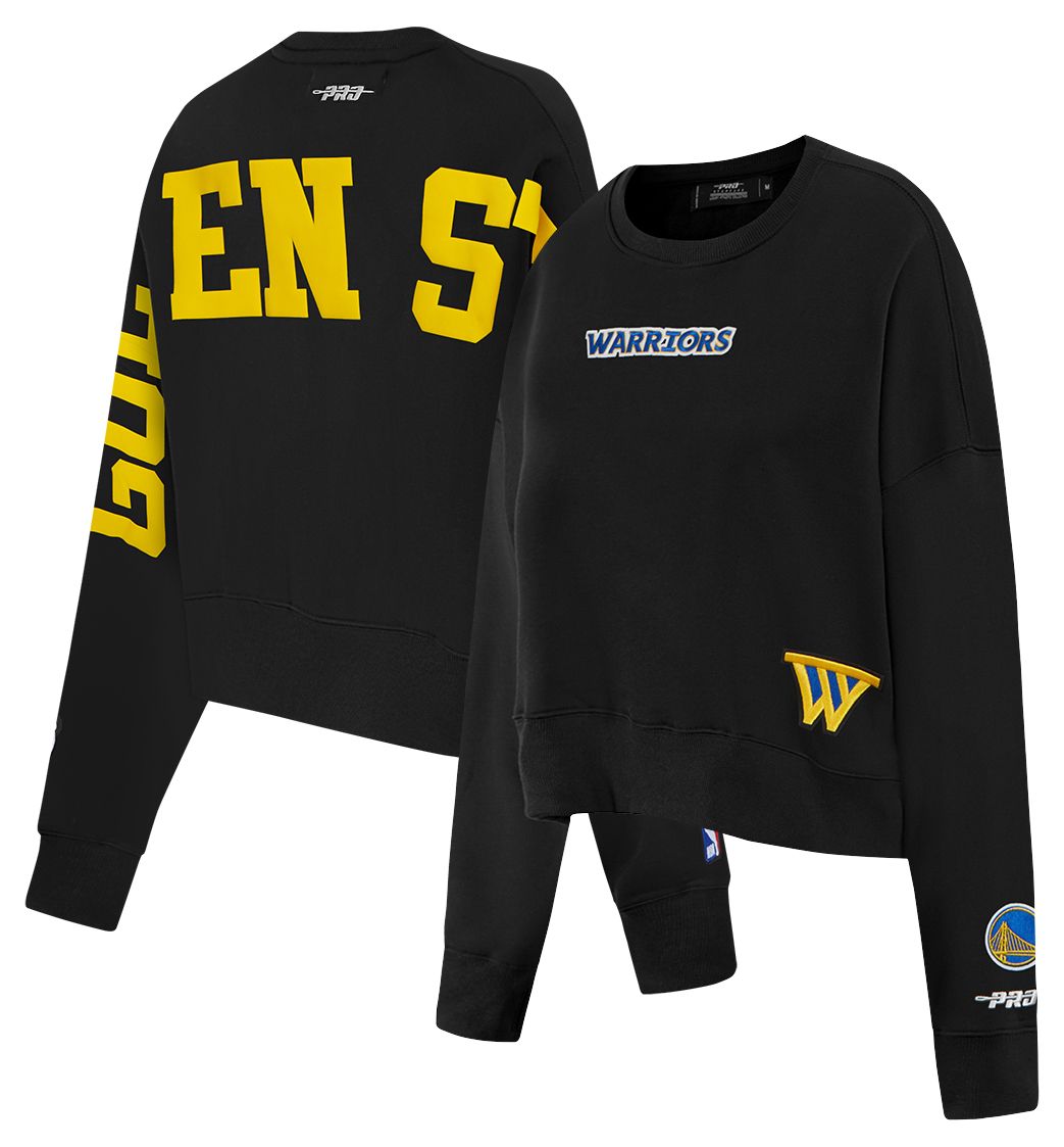 Pro Standard Women's Golden State Warriors Black Wingspan Fleece Crewneck Sweatshirt product image