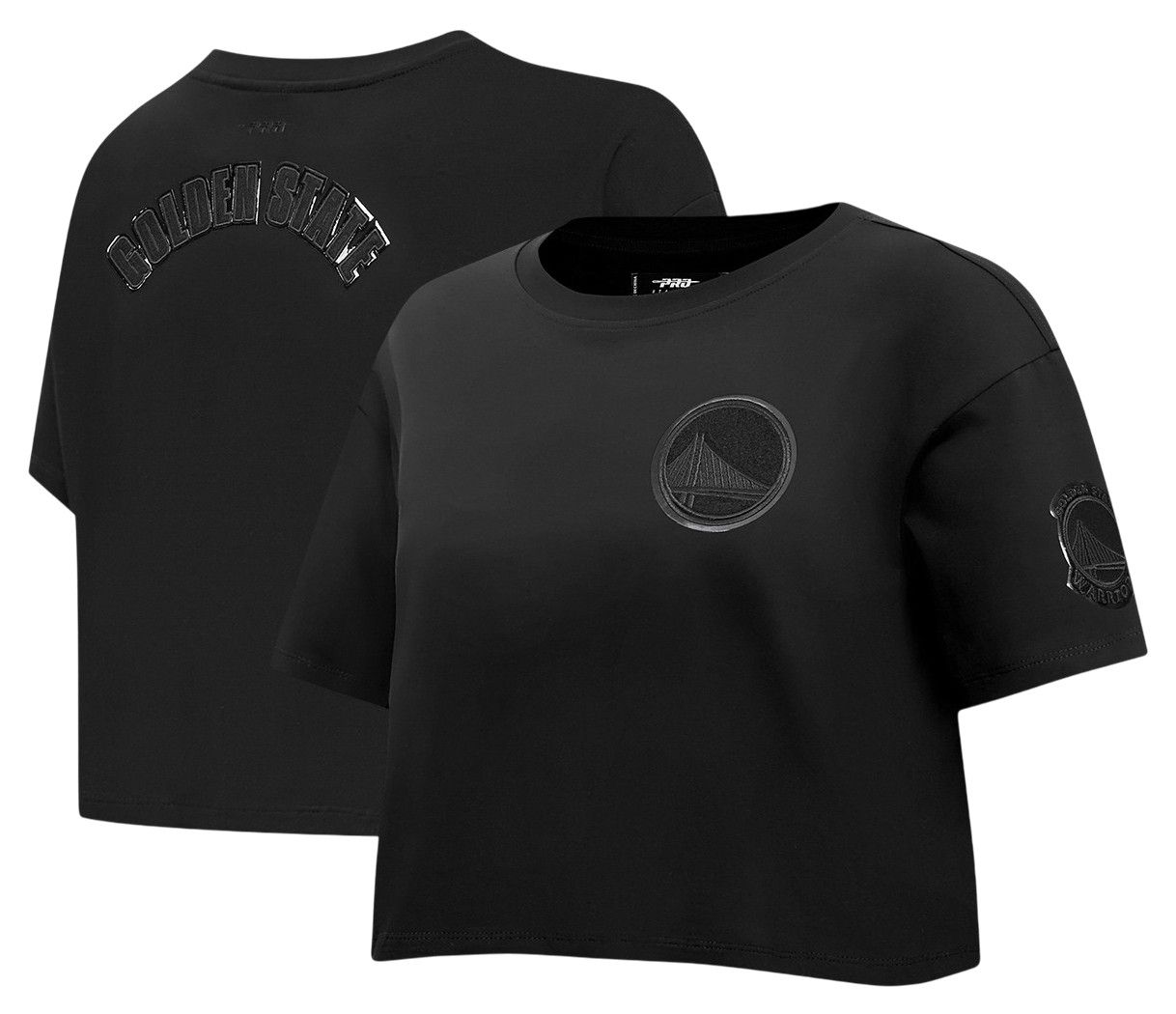 Pro Standard Women's Golden State Warriors Black Boxy Cropped T-Shirt product image