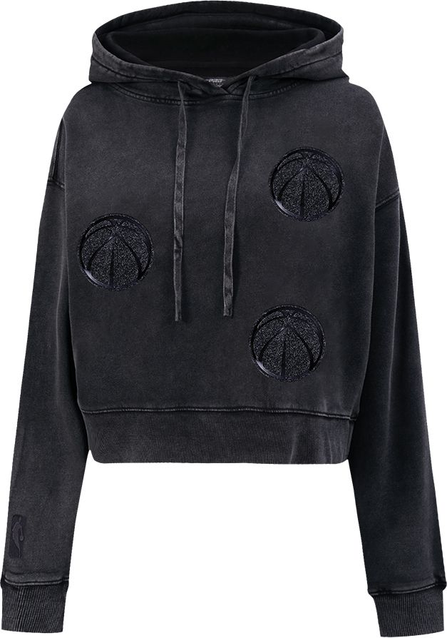 Pro Standard Women's Washington Wizards Black Crystalline Cropped Pullover Hoodie product image