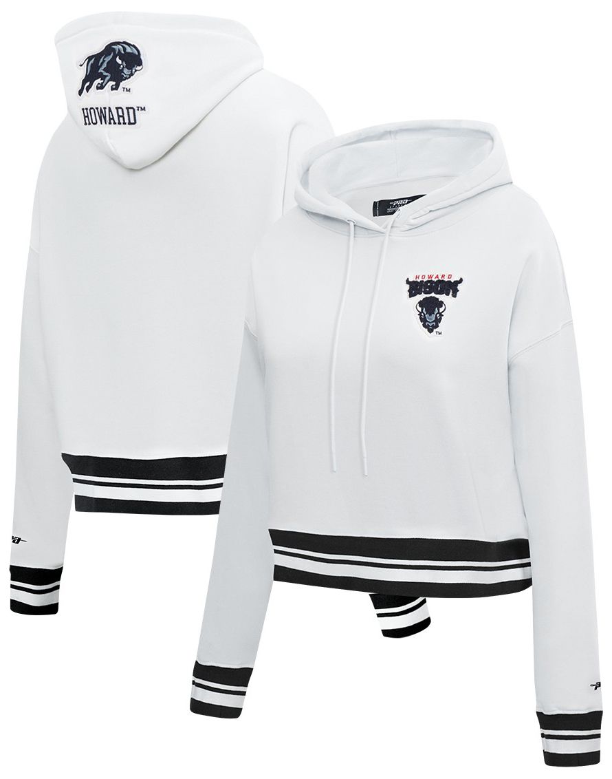 Pro Standard Women's Howard Bison White/Black Cropped Hoodie product image
