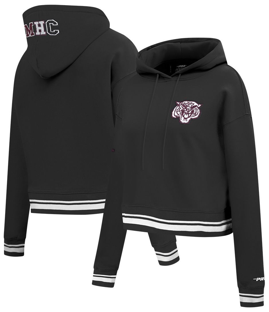 Pro Standard Women's Morehouse College Maroon Tigers Black Cropped Hoodie product image