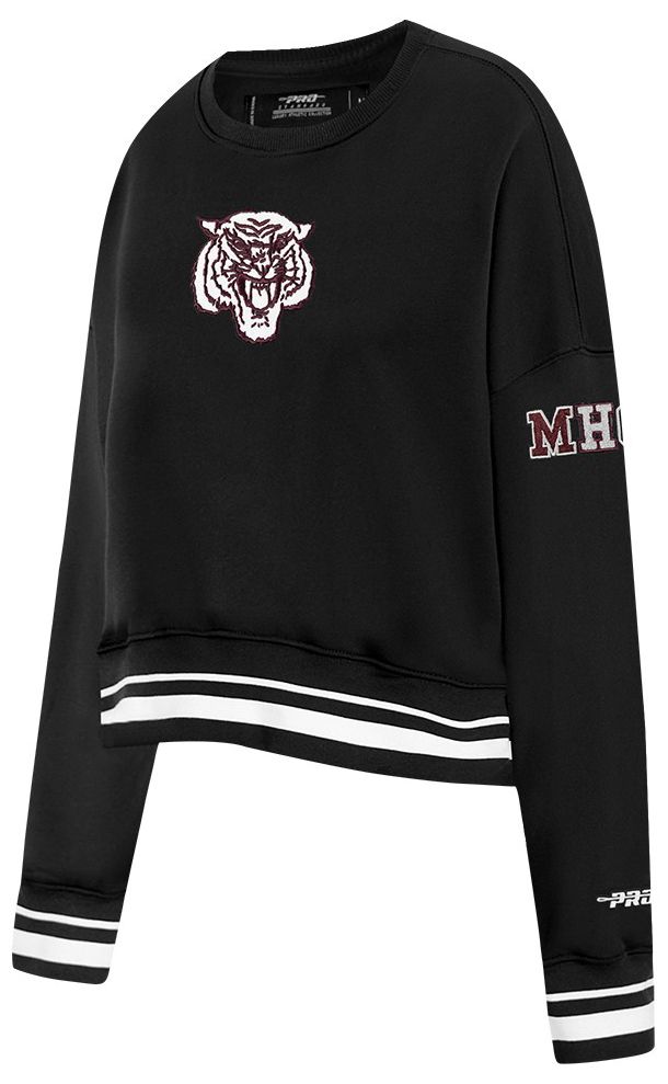 Pro Standard Women's Morehouse College Maroon Tigers Black Fleece Crewneck Sweatshirt product image