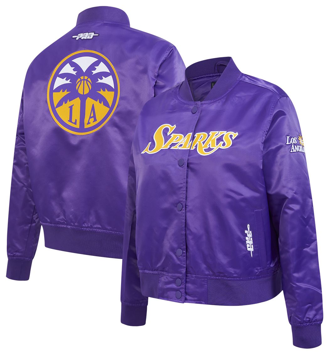 Pro Standard Women's Los Angeles Sparks Purple Chenille Satin Jacket product image