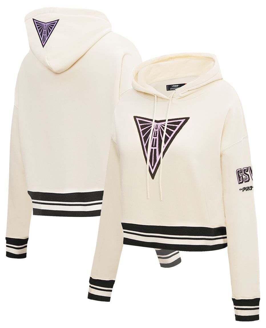 Pro Standard Women's Golden State Valkyries Off White Retro Classic Cropped Hoodie product image