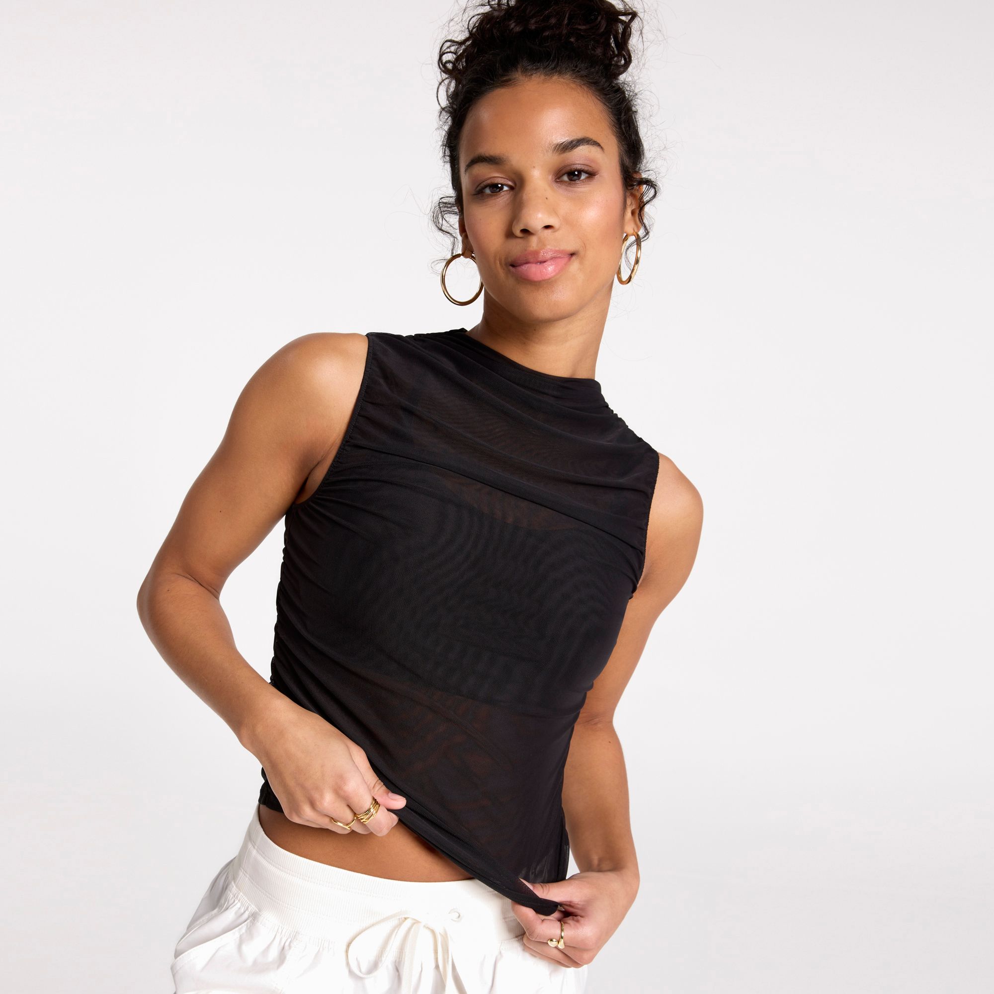 CALIA Women's Ruched Mock Neck Tank product image